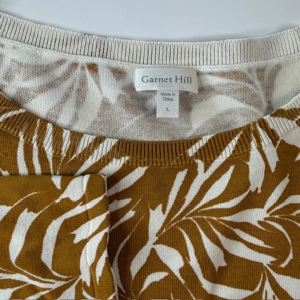 Garnet Hill Silk Organic Cotton Blend Sweater Large Long Sleeve - Picture 2 of 9